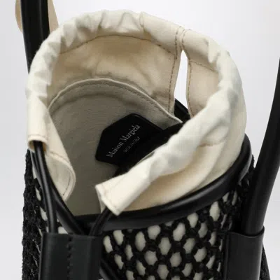 Maison Margiela Fortune Vertical Mesh Bucket Bag In Black