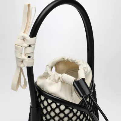 Maison Margiela Fortune Vertical Mesh Bucket Bag In Black