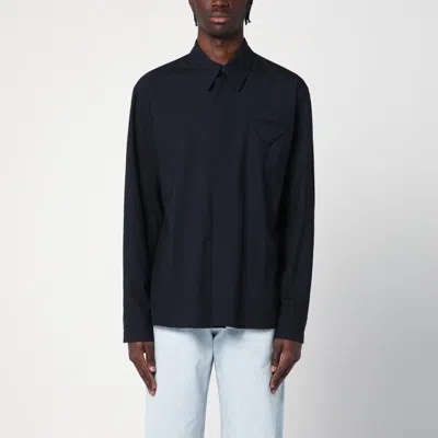 Bottega Veneta Thin Wool Shirt In Blue