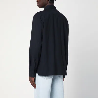 Bottega Veneta Thin Wool Shirt In Blue