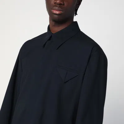 Bottega Veneta Thin Wool Shirt In Blue