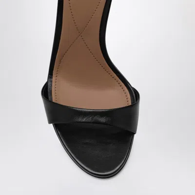 Dolce & Gabbana Black Ostrich Ankle Strap Heels Sandals Shoes In Black
