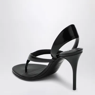 Alaïa Leather Thong Slingback Sandals In Black