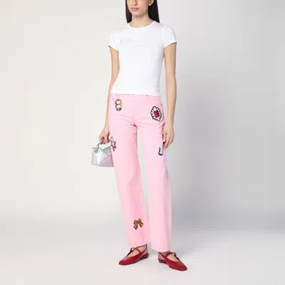 Marc Jacobs Crystal Logo T-shirt In White