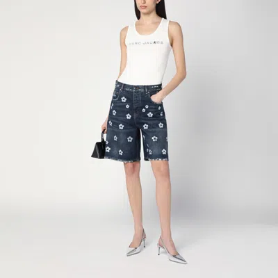 Marc Jacobs White Tank Top With Embroidered Logo In White