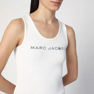 Marc Jacobs White Tank Top With Embroidered Logo In White