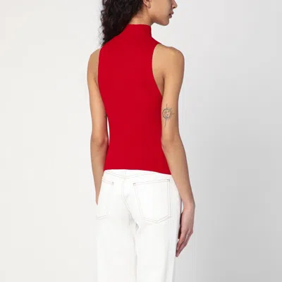 Diesel Red Top Cropped In Red