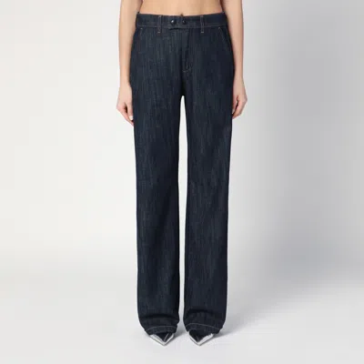 Department Five Department 5 Straight Leg Mouning Dark Blue Jeans In Blue