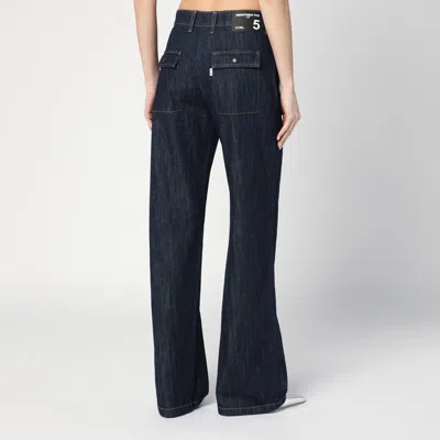 Department Five Department 5 Straight Leg Mouning Dark Blue Jeans In Blue