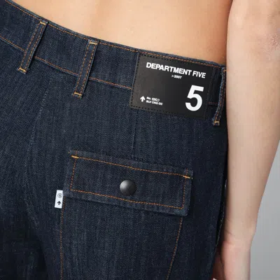 Department Five Department 5 Straight Leg Mouning Dark Blue Jeans In Blue