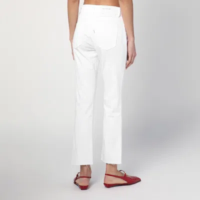 Department Five Department 5 White Clar Bootcut Jeans In White