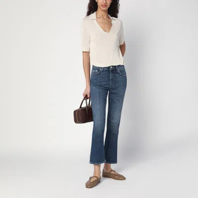 Department Five Department 5 Washed Blue Clar Bootcut Jeans In Blue