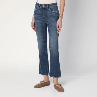 Department Five Department 5 Washed Blue Clar Bootcut Jeans In Blue