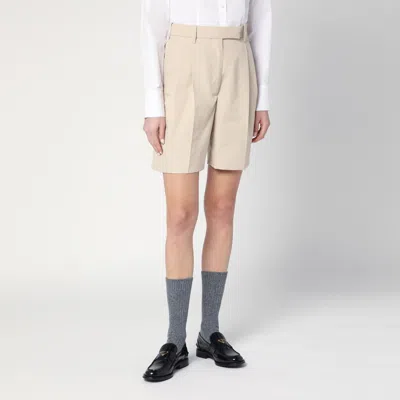 Thom Browne Khaki High-waisted Bermuda Shorts In Green