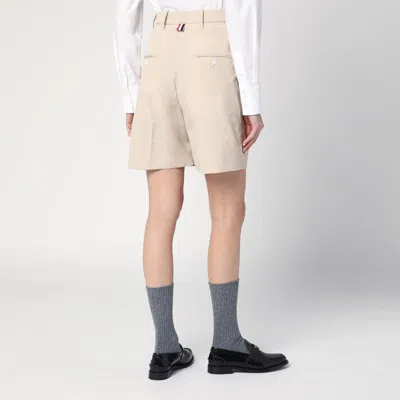 Thom Browne Khaki High-waisted Bermuda Shorts In Green