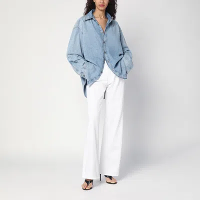Haikure Korea High Waist Straight Leg Jeans In White