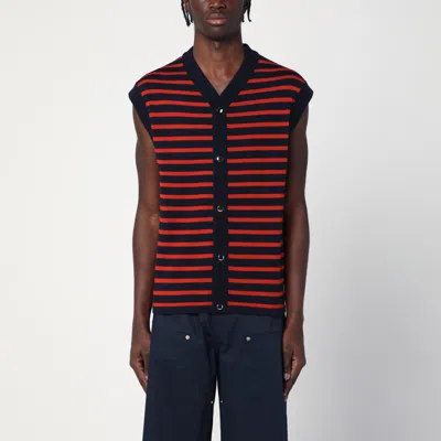 Wales Bonner Kamau Cardigan In Blue