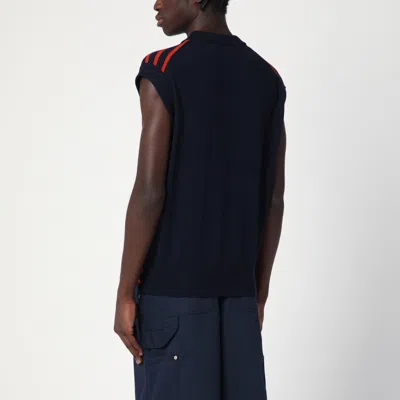 Wales Bonner Kamau Cardigan In Blue