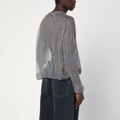 Our Legacy Semi-transparent Grey Sweater In Silk Blend In Grey