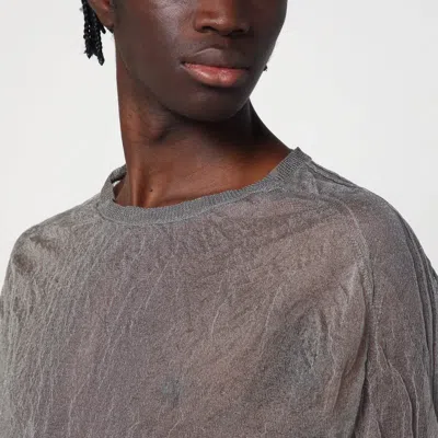 Our Legacy Semi-transparent Grey Sweater In Silk Blend In Grey