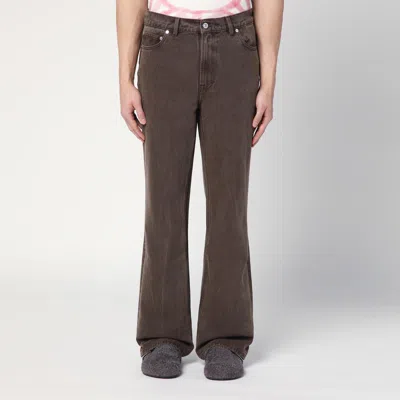 Our Legacy Brown Faded Jeans In Denim In Grey