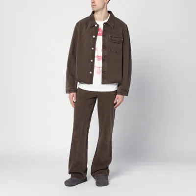 Our Legacy Brown Faded Jeans In Denim In Grey