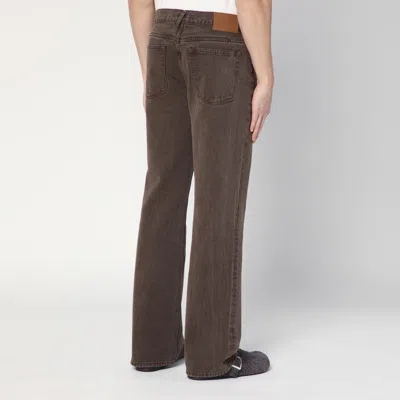 Our Legacy Brown Faded Jeans In Denim In Grey