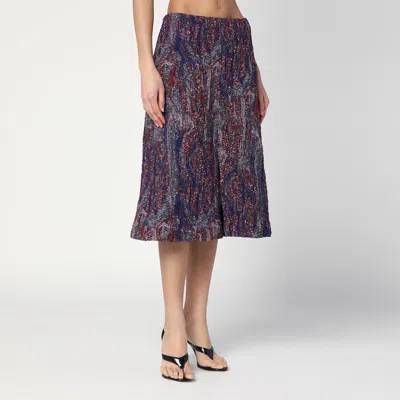 Shop Dries Van Noten Skirt In Jacquard Cotton-blend Viscose In Multicolor