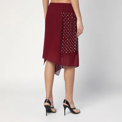 Dries Van Noten Women Midi Pareo Skirt In Red