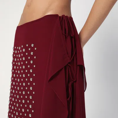 Dries Van Noten Women Midi Pareo Skirt In Red