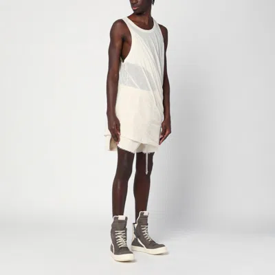 Rick Owens Ivory Tank Top With Draping In White