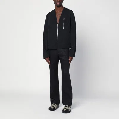 Rick Owens Black Hollywood V Safety Jacket In Black