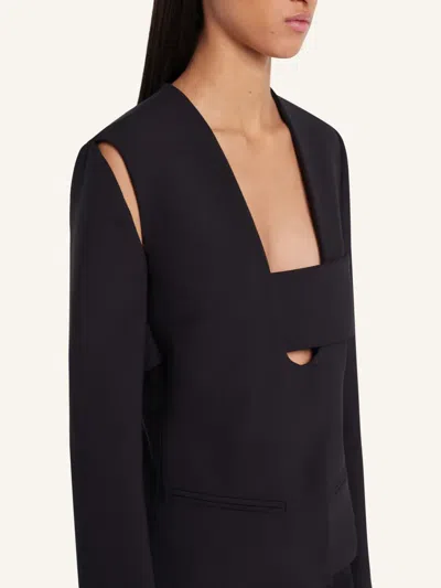 Courrèges Infinity Polywool Jacket In ブラック