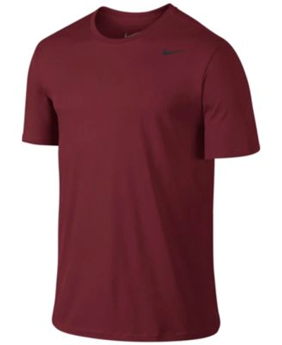 Nike Men's Dri-fit Cotton Crew Neck T-shirt In Team Red/black