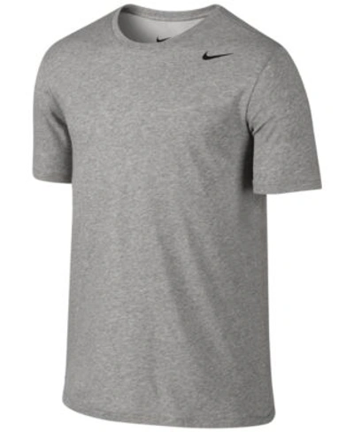 Shop Nike Men&#039;s Dri-fit 2.0 T-shirt In Dark Grey Heather/black