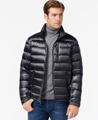 calvin klein men's packable hooded puffer jacket