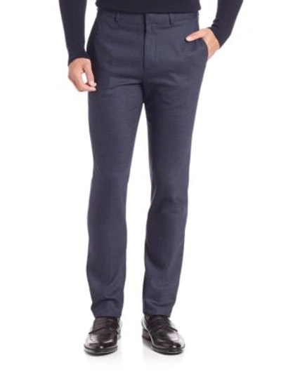 Shop Theory Slim-fit Micro Grid Trousers In Victory