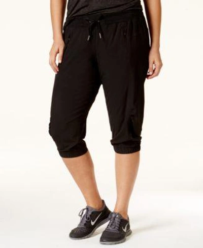 Shop Calvin Klein Performance Plus Size Cropped Pants In Black