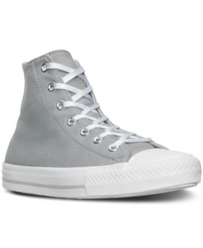 Shop Converse Women&#039;s Gemma Hi High-top Casual Sneakers From Finish Line In Dolphin/mouse/white