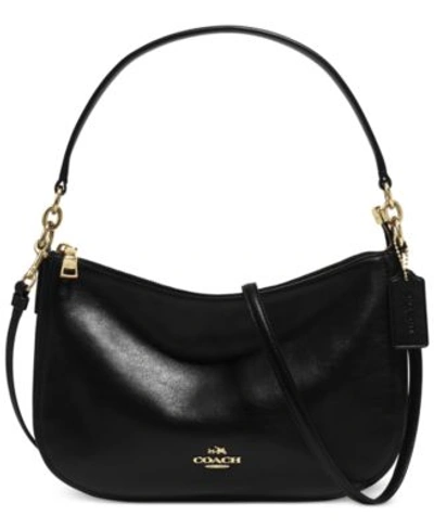 Shop Coach Chelsea Crossbody In Smooth Calf Leather In Light Gold/black