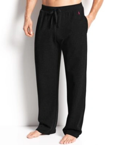 Shop Polo Ralph Lauren Men&#039;s Loungewear, Solid Thermal Pants In Polo Black