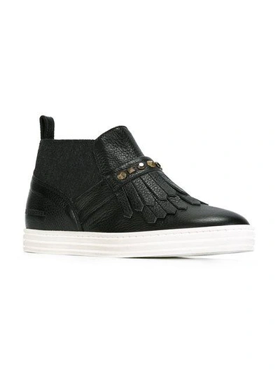 Shop Hogan Rebel Tassel Detail Sneakers In Black