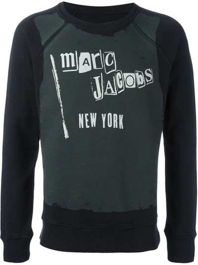 Marc Jacobs Logo Print Sweatshirt In Black