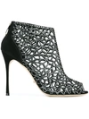 SERGIO ROSSI laser cut sandals,GLASS50%