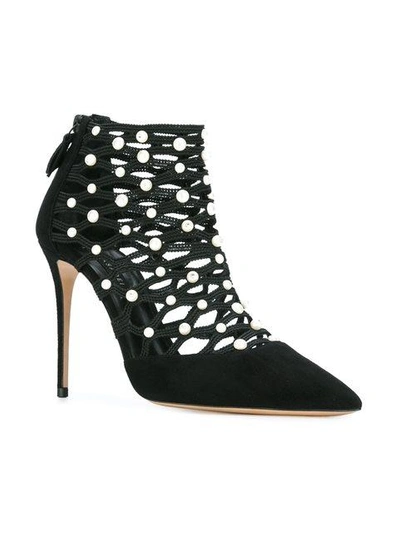 Shop Casadei Laser Cut Pumps - Black