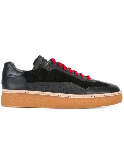 Alexander Wang Woman Eden Paneled Leather And Suede Sneakers Black