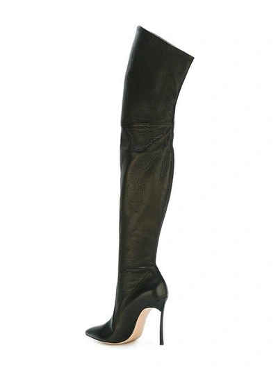 Shop Casadei Pointed Toe Boots
