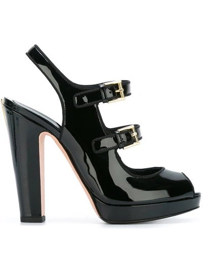 Shop Alexander Mcqueen Double Buckle Sandals