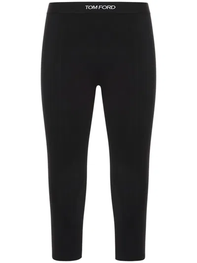 Tom Ford Cropped Logo-waistband Leggings