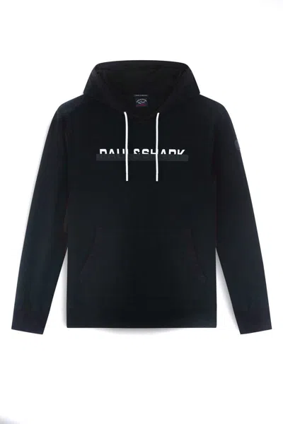 Paul & Shark Black Cotton Sweatshirt In Black
